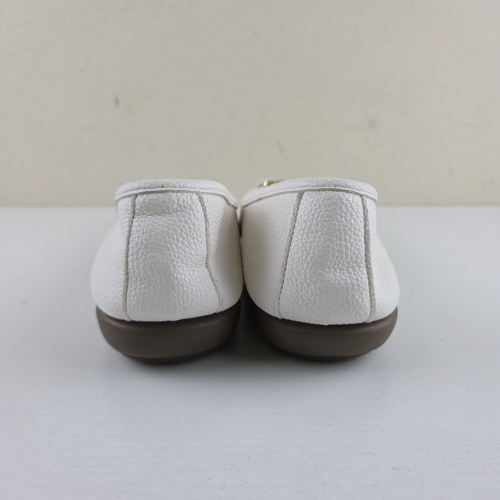 Aerosoles Sherbet Ballet Flats Off White Gold Buckle Comfort Shoes Womens Sz 8 M - Picture 8 of 12